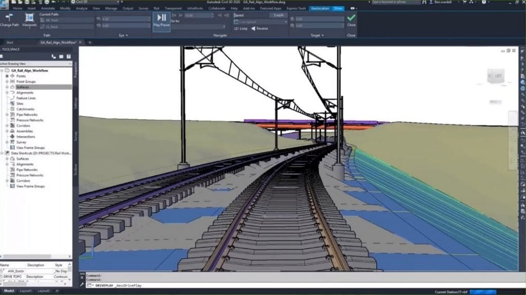 Civil 3D Vs Infraworks - Workflows and Differences Autodesk Civil 3D railroad design