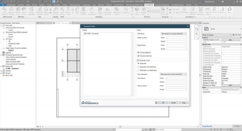 Graitec Powerpack addin for Revit 3. Duplicate Sheets Moving at the Speed of Business