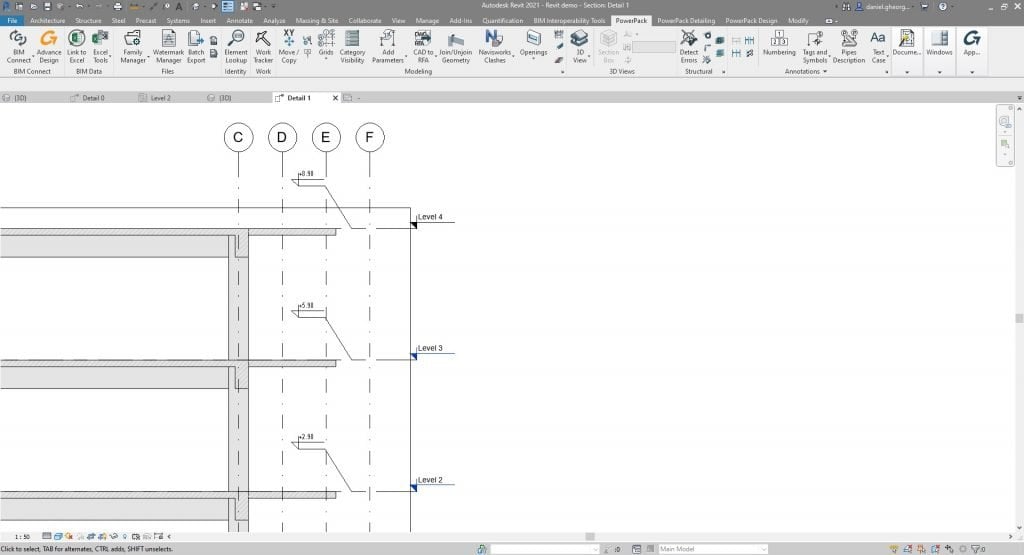 Graitec Powerpack addin for Revit Graitec Powerpack for Revit Level Dimensions