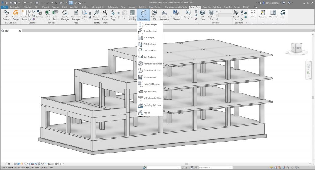 Graitec Powerpack addin for Revit 7. Add Parameters Moving at the Speed of Business