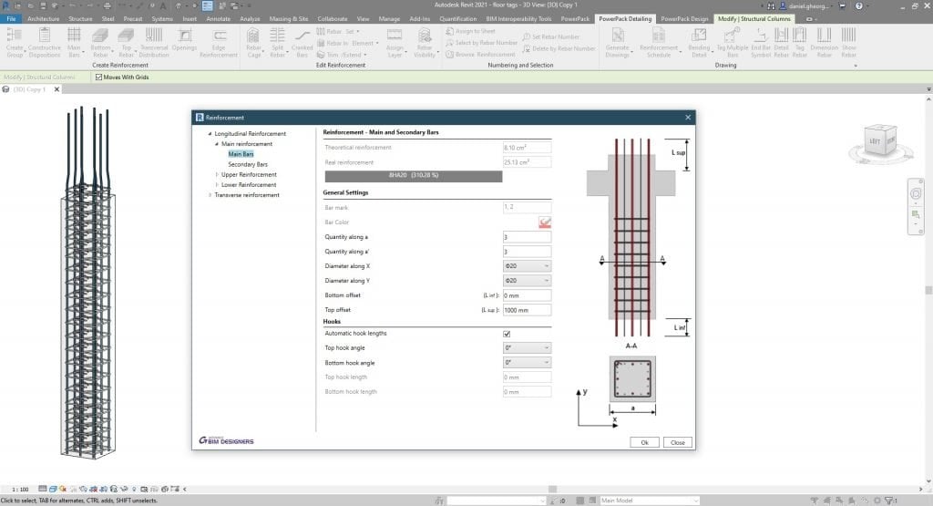 Graitec Powerpack addin for Revit 8. Rebar Cage Edit Moving at the Speed of Business
