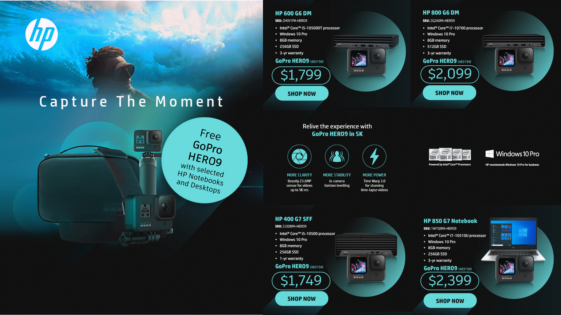 Promos 9 HP GoPro Hero9 notebook and workstation promo
