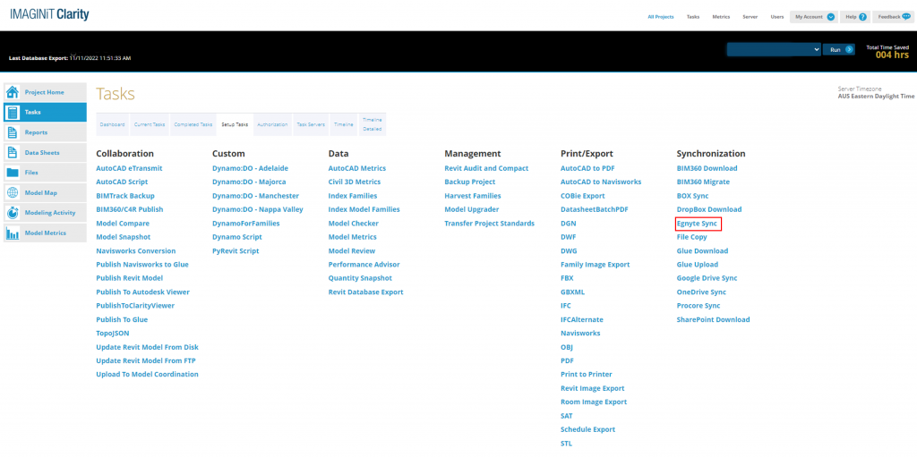 <strong>Sync Clarity with Egnyte</strong> Egnyte Sync Step 1