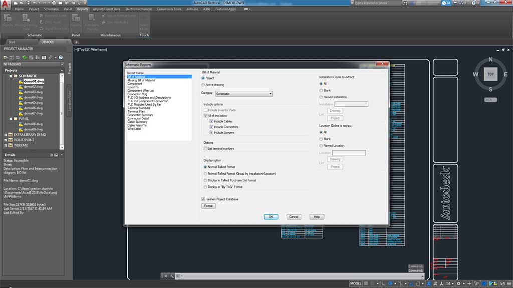 AutoCAD Vs AutoCAD Electrical Reports