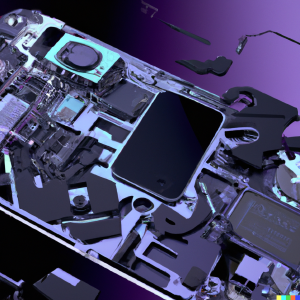 Smartphone exploded view showing the pcb Moving at the Speed of Business