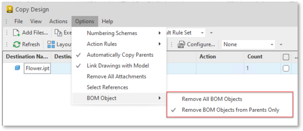 Automate your Design Processes with Autodesk Vault Whats New in Autodesk Vault 2024 Job Processor Copy Design BOM Enhancements Newly copied parts can be assigned to an Item immediately after Copy Design is executed Copy Design updates the BOM information in part files without having to open them in Inventor first