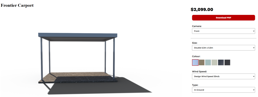 Carport Configurator Moving at the Speed of Business